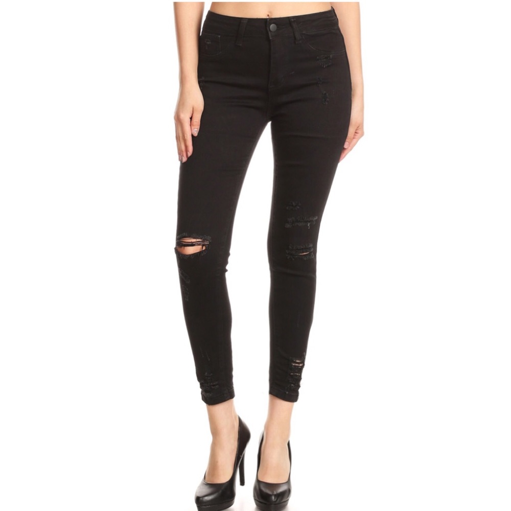 Prestige Denim destroyed skinny jeans 5 - Picture 4 of 6